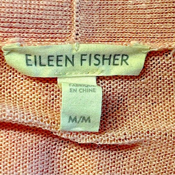 Eileen Fisher Womens Linen Cardigan Sweater Size M Waterfall Minimalist Travel - Picture 5 of 6